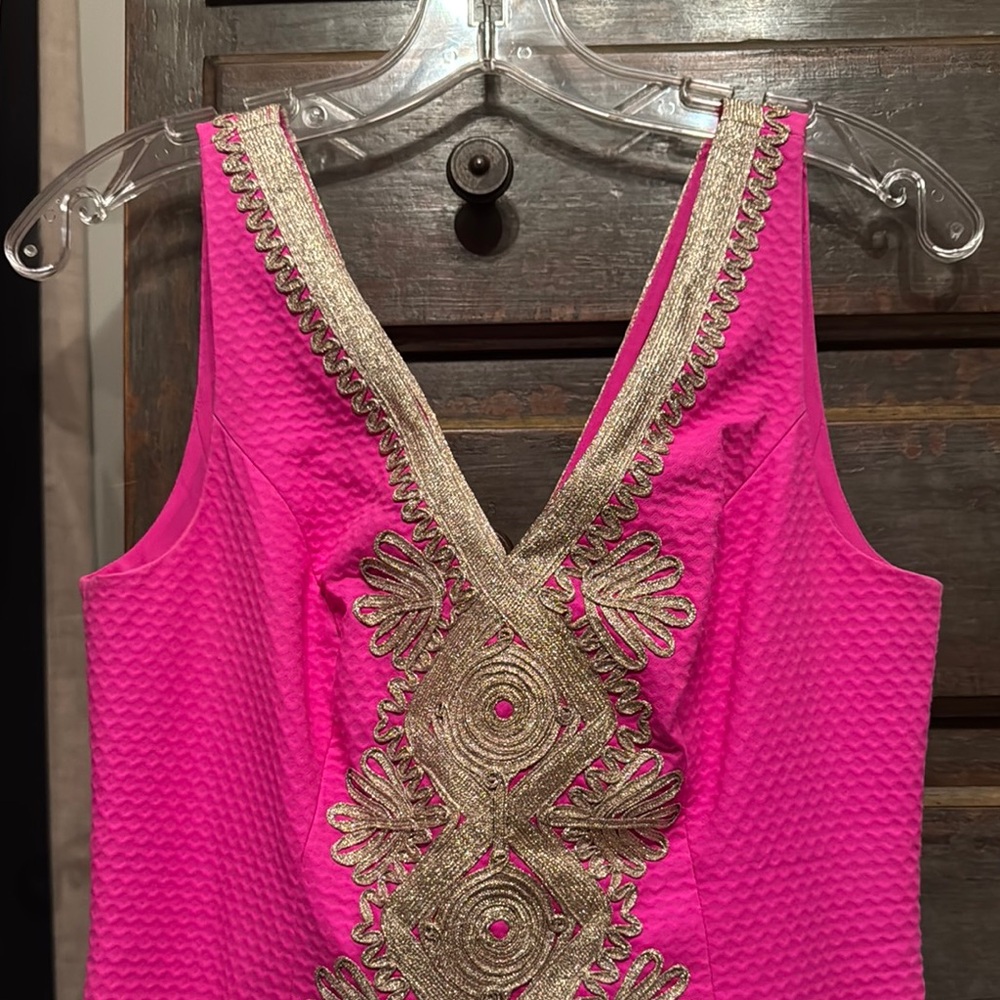 Lilly Pulitzer Pink and Gold Dress